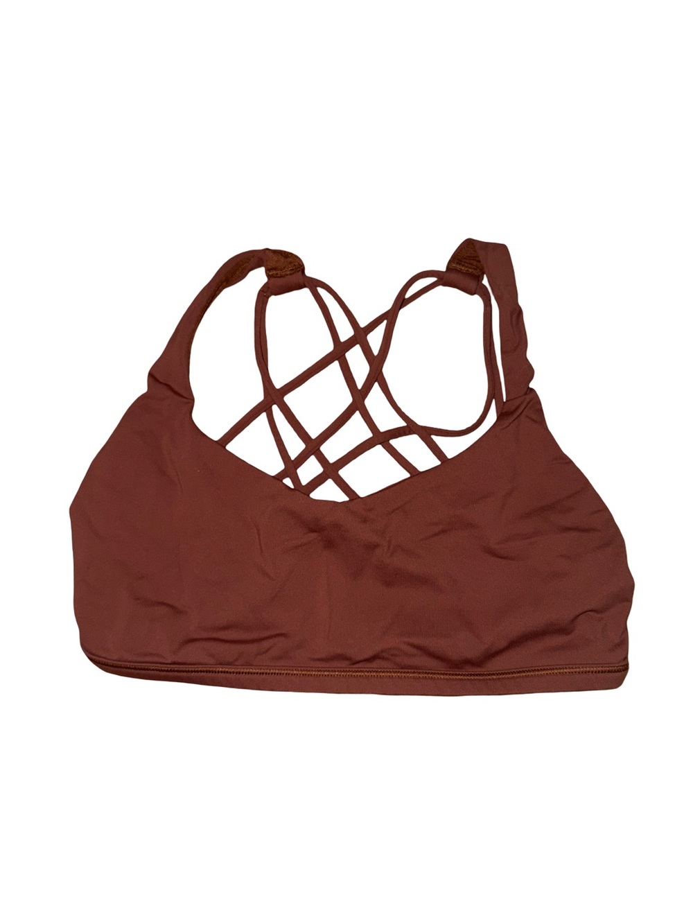 Lululemon Energy Bra Size 6 Chocolate Brown Strappy Back Sports Bra Yoga